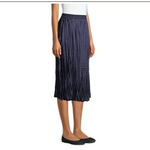 Time and Tru navy blue midi pull on crinkle skirt size XXL(20)